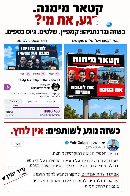 🇮🇱 מקילומטרים רואים את הצביעות והשחיתות שבדנ״א של השמאל, ואת הבורות של תומכיו, שנגררים פעם אחר פעם אחר זע…