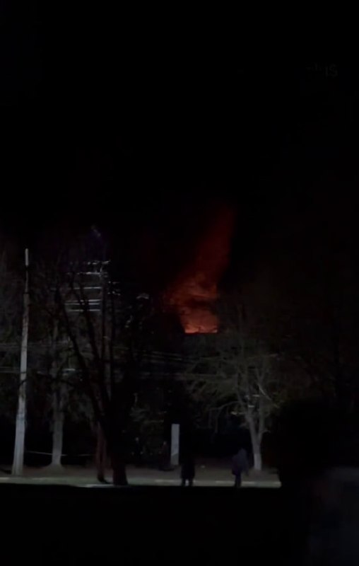 The Proton plant in Oryol is still burning after the missile strike.