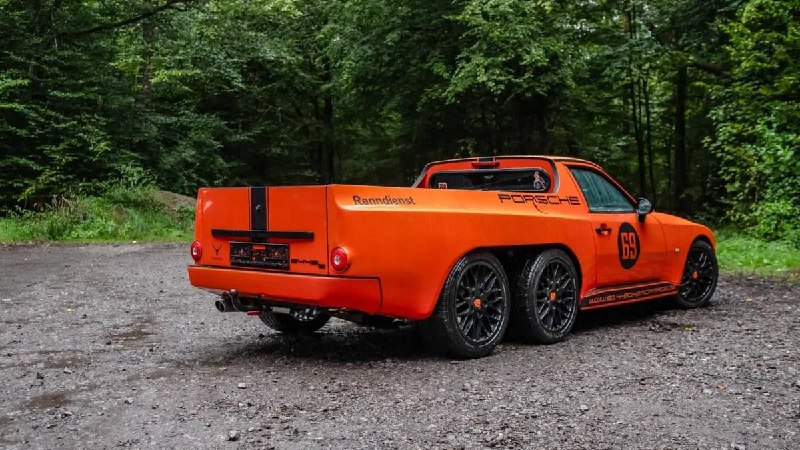 Porsche 944 превратили в шестиколёсный пикап 3