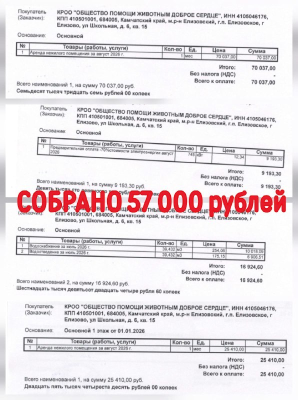 Сбор на аренду приюта продолжается!
На сегодняшний...