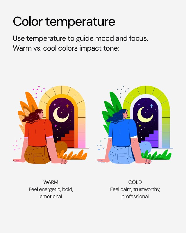 5 rules of Color in design 1. Color Psychology Use color to influence mood and . For example, blue for calm, red for urgency. 2. Color Wheel Basics... - изображение 4 - color, and, for