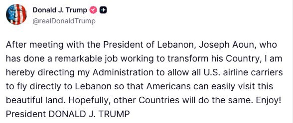 🚨 טראמפ: