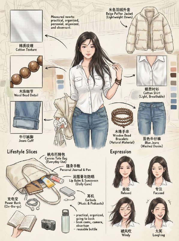 ai ootd 尊重女性版，提示词如下:角色设定 / Role你是一位顶尖游戏与动漫概念美术设计大师（Concept Artist），专精角色设定图 / Character Sheet
