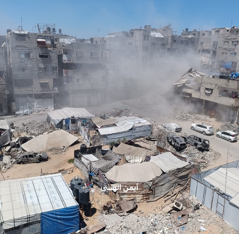 תמונות מהפצצת הכיבוש על בית בשכונת שייח' רדואן בעזה