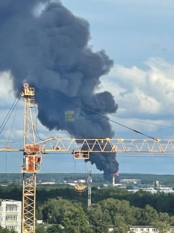 A fuel depot in Tver continues to burn after a strike by Ukrainian Defense Forces drones.