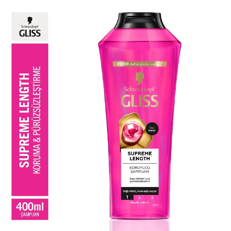 Schwarzkopf Gliss Supreme Length Koruyucu Şampuan 400 Ml - Tekli