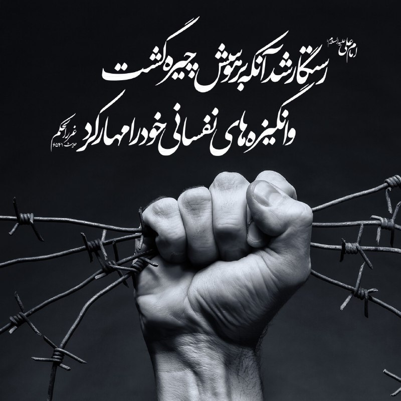 ڪانال مدافعان حـرم: امام على عليه السلام: رستگار شد آنكه بر هوسش چيره گشت و انگيزه هاى نفسانى خود را مهار كردفازَ مَن غَلَبَ هَواهُ و مَلَكَ