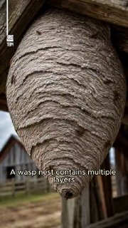 Inside a Wasp Nest- What's really happening inside a wasp nest? From hidden nurseries to busy worker corridors, discover the incredible structure and organization of one of nature's most fascinating insect colonies.Did you know? 🎓