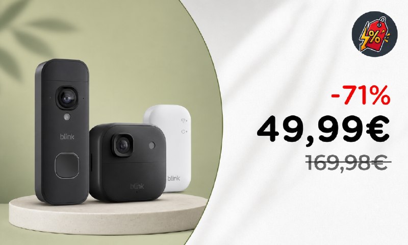 Blink Videocamera e Videocitofono 2K+ in Offerta a 49,99€!