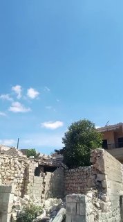 The moment when the occupation plane launched a raid on the town of Kabriha, south of Lebanon.