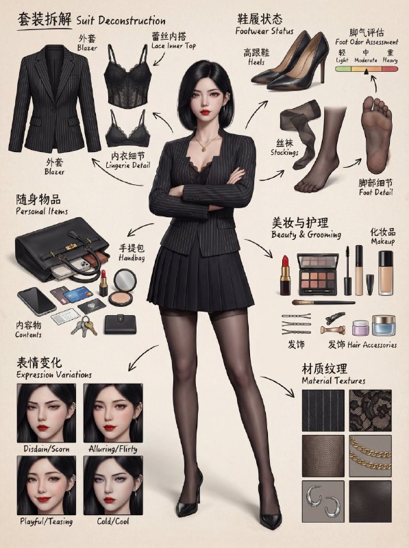 最近很火的 AI 穿搭拆解图，把你的女神穿搭进行深度拆解