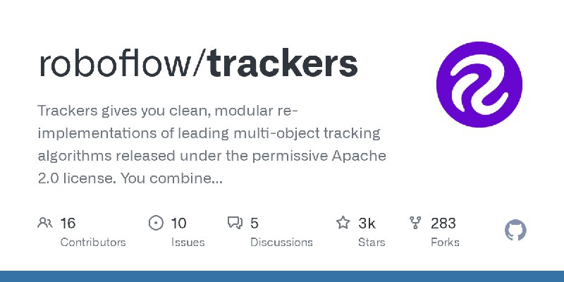 GitHub - roboflow/trackers: Trackers gives you clean, modular re-implementations of leading multi-object tracking algorithms released…