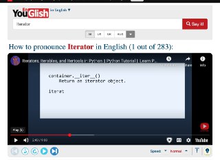 好想再次推荐一百遍 Youglish 这个网站https://youglish.com/输入一个单词，从 Youtube 上找到一个视频对应这个单词的发音片段，每次录课的时候对一个单词读音拿不准就来听一下，还有多种发音可以对比，完全免费，做这个应用的团队的人我真想称之为人类之光！@https1024