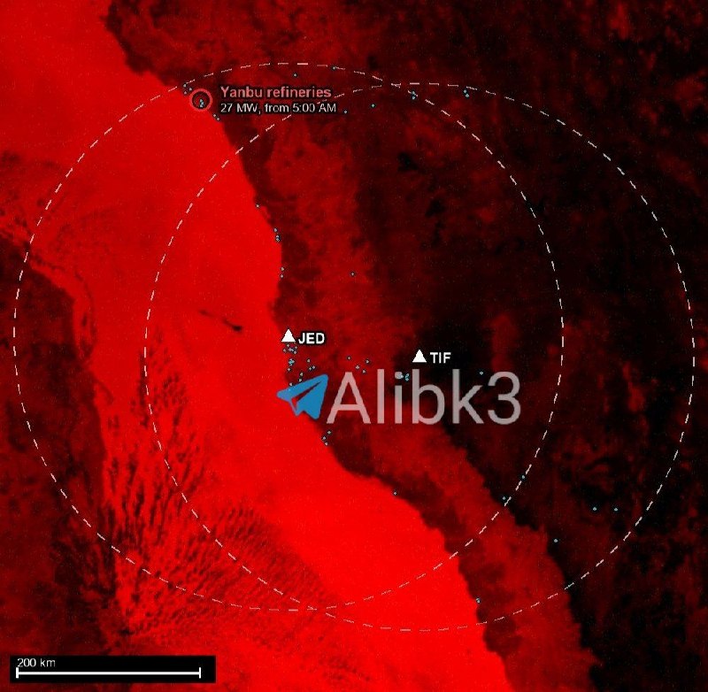 Satellite images track a fire in the industrial city of Yanbu, Saudi Arabia.