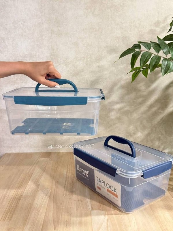 Kangarooshop: ⚡ تاپلاک max کد ۴۰۹✔️حجم : 6,7 L✔️ابعاد : 32*23*13,5 cm✔️دارای قفل محکم با عملکرد مناسب✔️مناسب برای استفاده در یخچال و ف