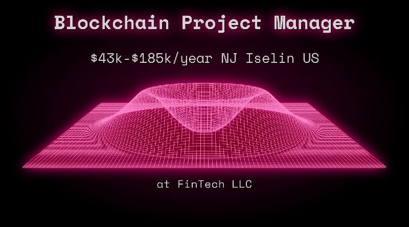 Web3 Blockchain Project Manager $39k - $92k NJ Iselin US at FinTech LLC