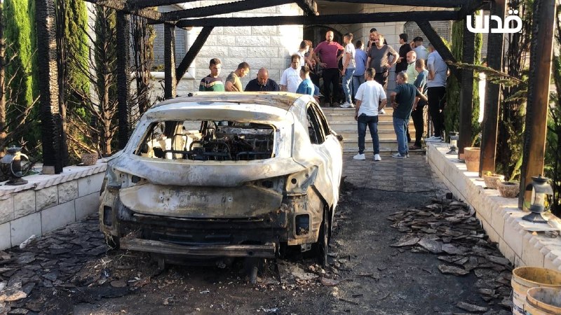 תמונות חדשות: נזק לבתים, כלי רכב וקרקעות; כתוצאה מהתקפת המתנחלים על הכפר סרה, מדרום-מערב לשכם.