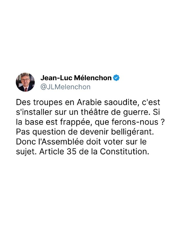 Иллюстрация к посту канала Jean-Luc Mélenchon
