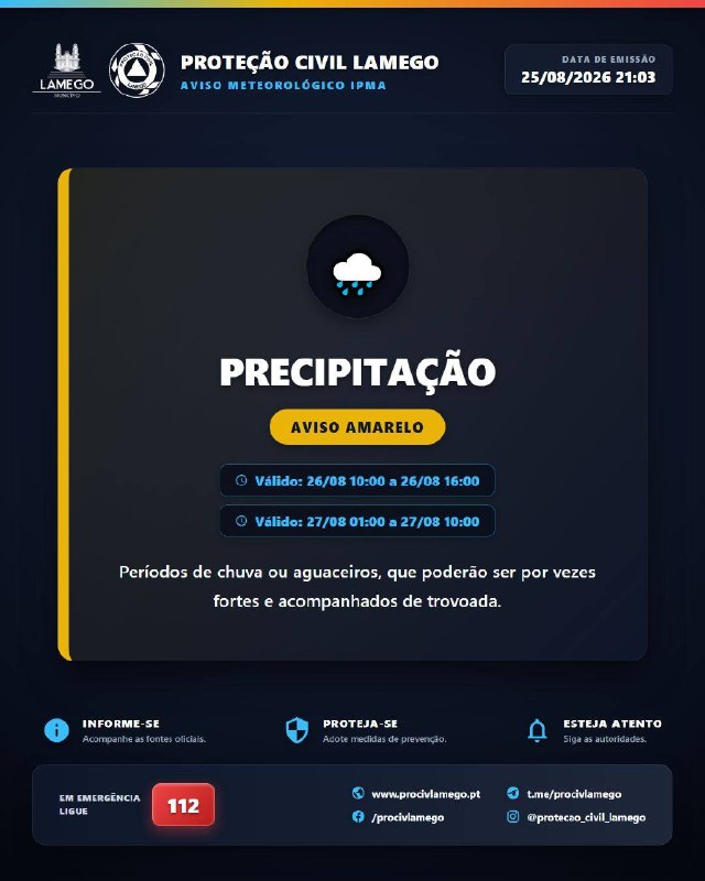 Aviso PROCIV Lamego