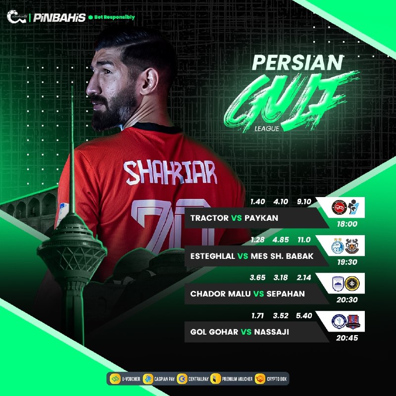 Pinbahis | پین باهیس: ⚽️لیگ برتر ایران✅ با ضرایب بالا پیشبینی کنید🌀امکان ویرایش برگه پیشبینی ثبت شده🎁 100% پیش‌بینی رایگان برای کاربرانی که هن