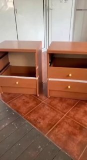Из старья в интерьерную находку Увидела переделку двух прикроватных тумб и честно, не смогла пройти мимо. Казалось бы, обычная старая мебель, а нем... - изображение 1 - telegram, view, старья