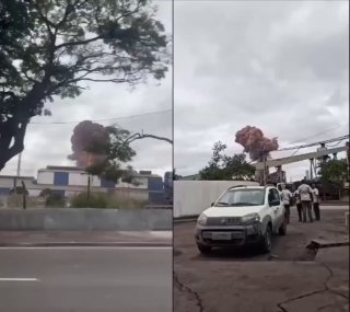 וידאו מהיום מראה פיצוץ במפעל בוולטה רדונדה, ברזיל.