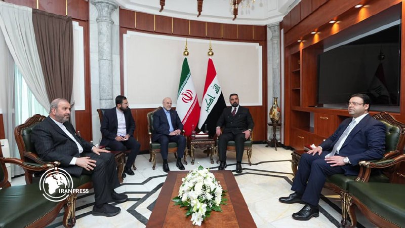 خبرگزاری بین المللی تصویری ایران پرس: 🔴 استقبال رسمی الحلبوسی از قالیباف در بغداد🔹 محمدباقر قالیباف، رئیس مجلس شورای اسلامی که در صدر هیئتی پارلمانی به عراق س