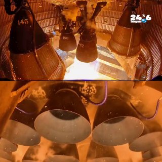 🇮🇱 מצלמת SpaceX תיעדה את הצתת כל 33 מנועי ה-Raptor המותקנים ישירות מתחת לבוסטר Super Heavy של חללית ה-Sta…