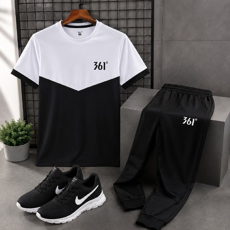 فروشگاه تخفیف آنلاین: پکیج ست تیشرت شلوار مردانه 361 مدل W15 + کفش ورزشی مردانه مدل pavlo👕 ست تیشرت و شلوار:پنبه پلیاستر درجه یک (نرم و بادوا