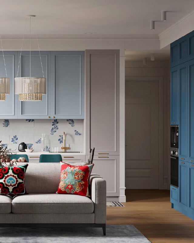 Цветная неоклассика с русским самоваром, башкирские орнаменты на подушках и тюркские мотивы в картине Автор проекта Айгуль Султанова. - изображение 7 - цветная, неоклассика, русским