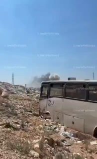 ️🇸🇾 צילומי הפיצוץ שאירע במחסן תחמושת בכביש סרמדה באידליב, סוריה.
