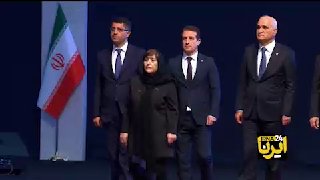 סאחיבה גאפארובה, יו"ר הפרלמנט של הרפובליקה של אזרבייג'ן, נכחה בטקס הפרידה מאדון איראן שנהרג.
