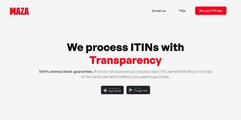 Get your ITIN | Maza
