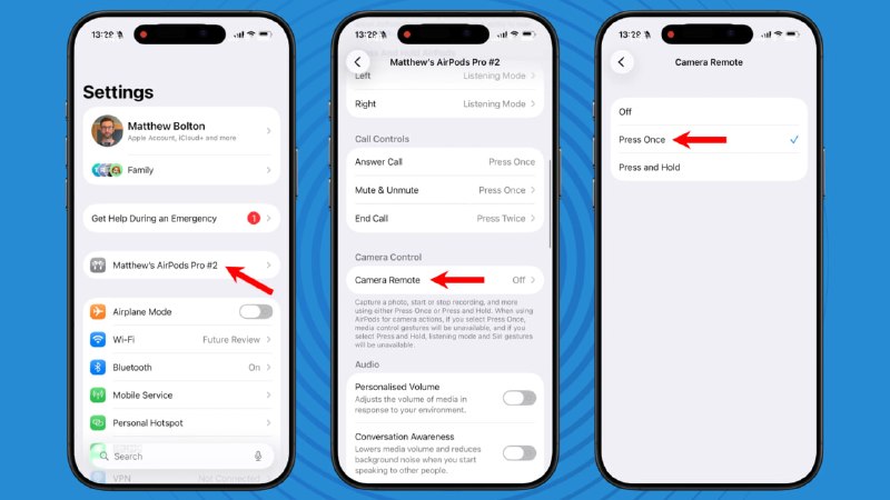 اپل اپس | اپ استور آی‌اواس: 🍆 آموزش کاربردی — استفاده از ایرپادز به‌عنوان میکروفن یقه‌ایاگر برای ریلز از چند متر دورتر فیلم می‌گیری، می‌تونی ایرپادز
