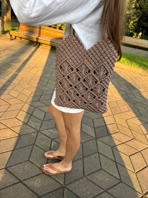 Сумка-шоппер макраме