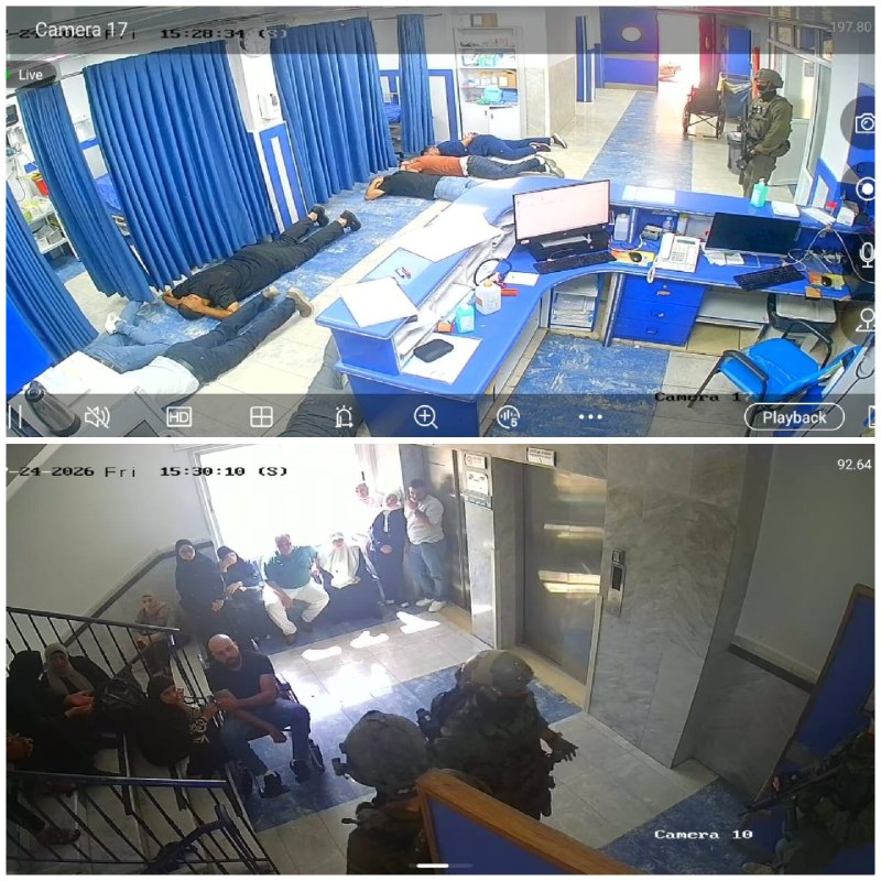 חיילי הכיבוש התעללו בצוותים רפואיים, בעובדים ובמספר אזרחים ועצרו אותם במהלך ההסתערות על בית החולים המתמחה ש…