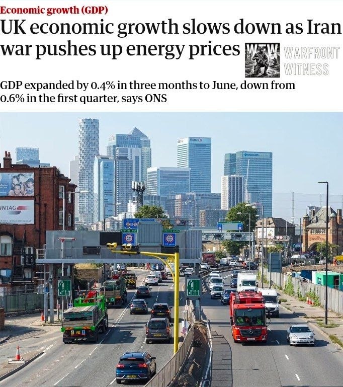 🇬🇧🇮🇷 הגרדיאן: הצמיחה הכלכלית בבריטניה היאטה ברבעון השני, כאשר התמ"ג גדל ב-0.4% בשלושת החודשים עד יוני…