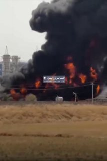 שריפה ענקית בבית הזיקוק Birdawood בארביל