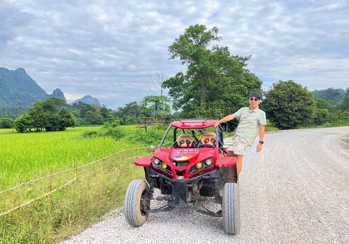 寮國自助｜我在旺陽，享受自由的狂野- ATV越野車，飆到地底探險！