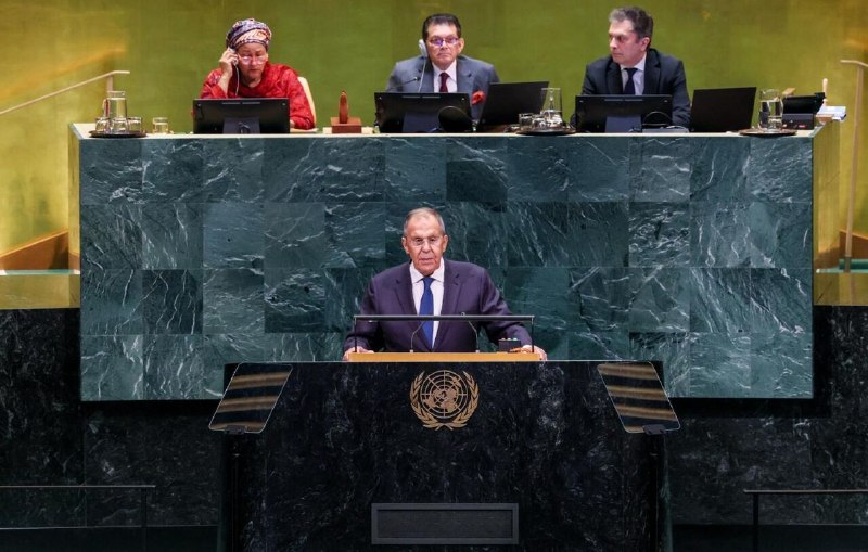 Lavrov's emphasis on the illegality of aggression against Iran in the UN General Assembly