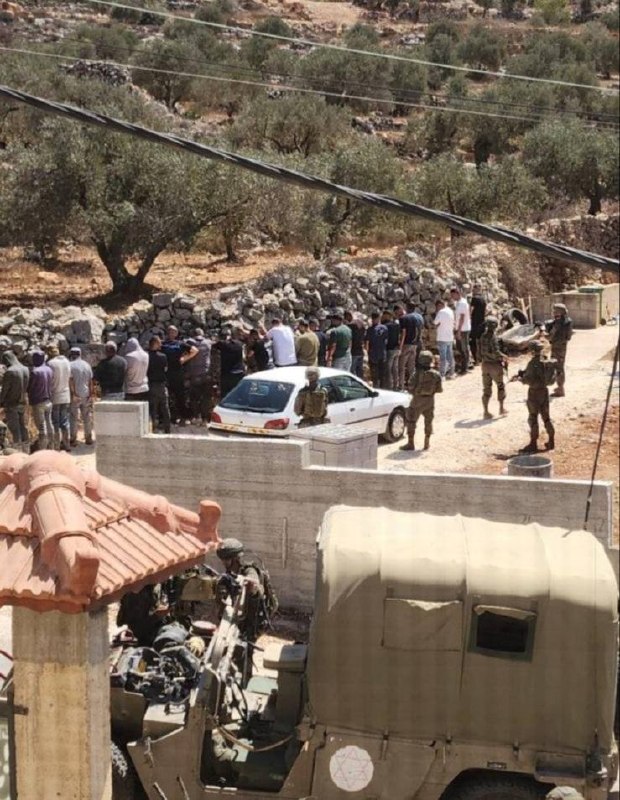 Follow-up: The occupation forces arrested 13 young men during their assault on the town of Kablan south of Nablus.