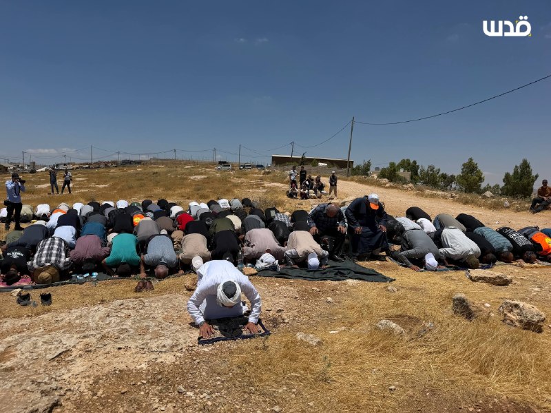 תפילת יום שישי במסאפר יטא כמחאה נגד ההתנחלויות