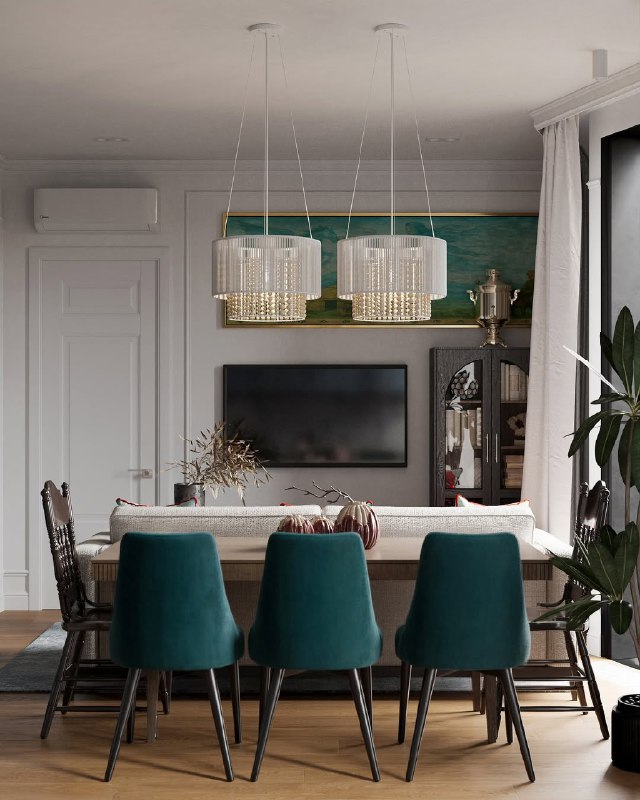 Цветная неоклассика с русским самоваром, башкирские орнаменты на подушках и тюркские мотивы в картине Автор проекта Айгуль Султанова. - изображение 4 - цветная, неоклассика, русским