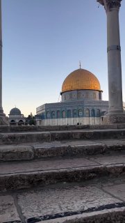 صور جمالية من صحن قبة الصخرة بالأقصى المبارك