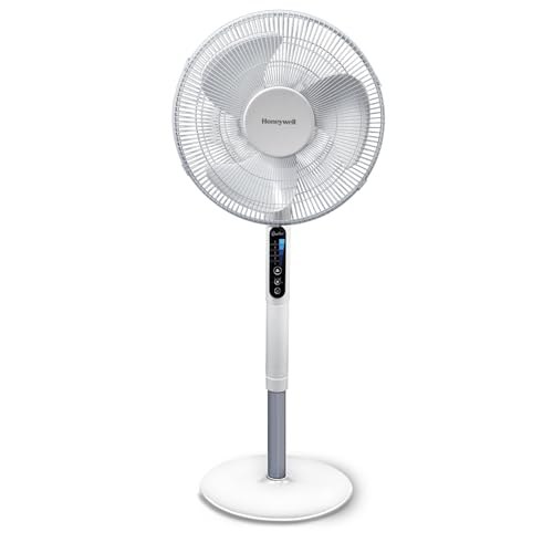 HONEYWELL Advanced QuietSet HSF600 Ayaklı Vantilatör, 5 HIz Ayarı, Zamanlayıcı Fonksiyonu, 70 Derece Salınım, Yükseklik, Uzaktan Kumandalı Beyaz