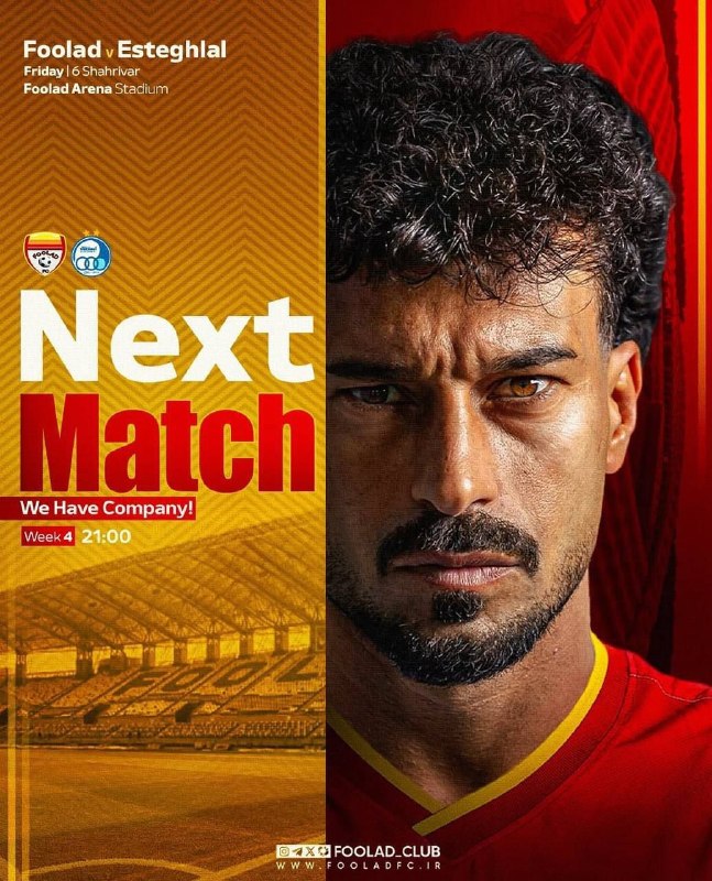 FIFA News 90: پوستر فولاد برای بازی فردا مقابل استقلال