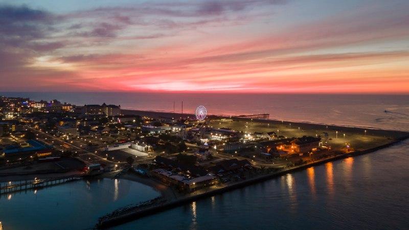 The morning glowOcean City, Maryland, at sunrise (© Kevin Olson/Amazing Aerial Agency)