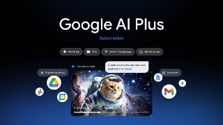 Google снизила стоимость подписки AI Plus и увеличила лимитыТеперь базовая подписка на Gemini и прочие ИИ-сервисы стоит 5 долларов в месяц вместо 8 долларов. Помимо этого, вместо 200 ГБ в Google Drive пользователи будут получать 400 ГБ.Также в подписку вхо