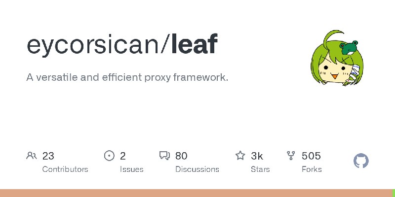GitHub - eycorsican/leaf: A versatile and efficient proxy framework.
