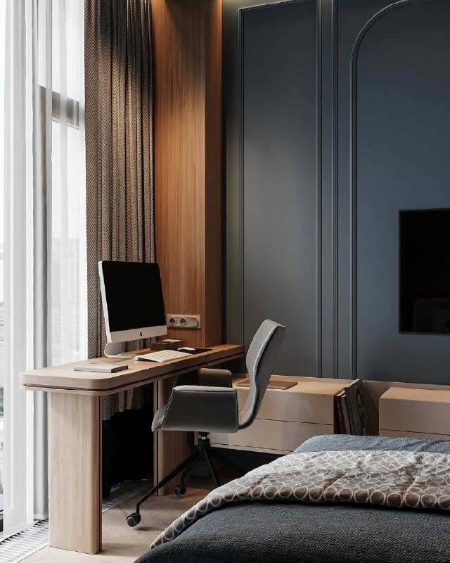 Спальня в темном цвете МЫ В МАХ подписаться | Дизайн интерьера| Ремонт - изображение 4 - спальня, темном, цвете